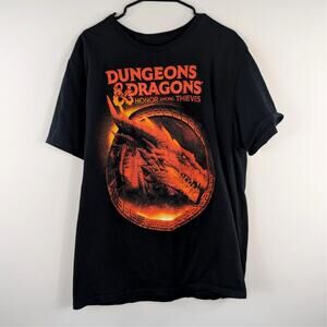 Dungeons & Dragons XL Graphic T Shirt Honor Among Thieves Black Cotton Tee
